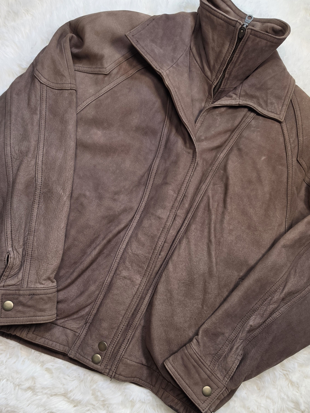 Vtg Wilsons Leather Adventure Bound Full Zip Double Lined Jacket Mens Size Small